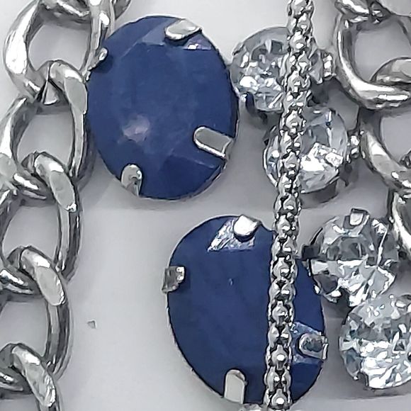 Silver Tone Layered Coin Dangle Necklace‎ - Picture 6 of 7